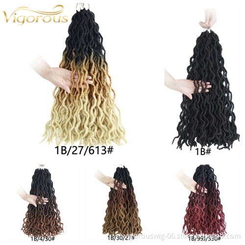 Vigorous faux locs crochet hair extensions for braids accessories private label gypsy locs wholesale braiding hair